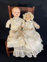 Early 13" Madame Alexander & 11" USA Ideal baby dolls