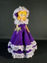 16" Sleep eyed doll w/ crocheted dress