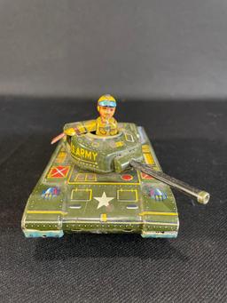 Yonezawa U.S. Army M45 Tin Litho Battery Operated Tank