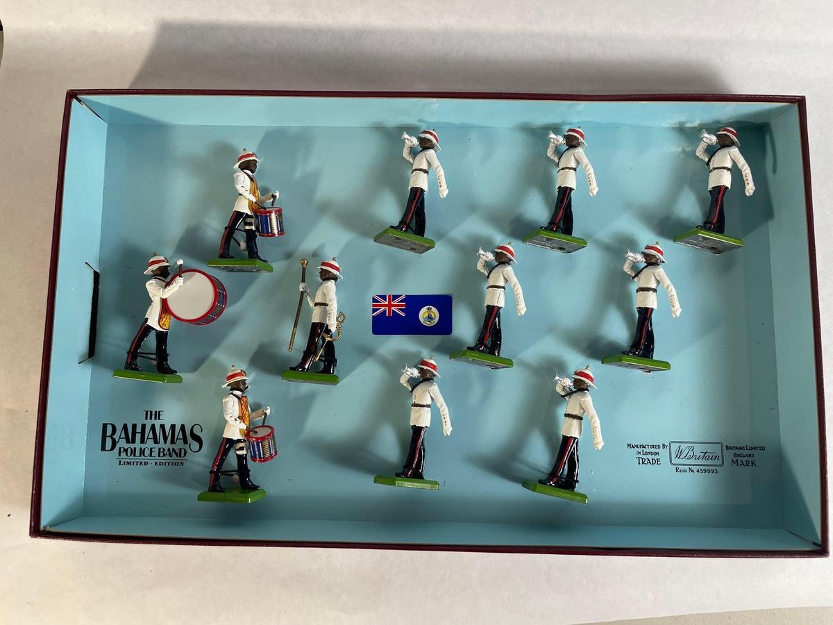 Britains "The Bahamas Police Band," 11-Pc Lead Figurines w/ Original Box & COA No. 462/5000