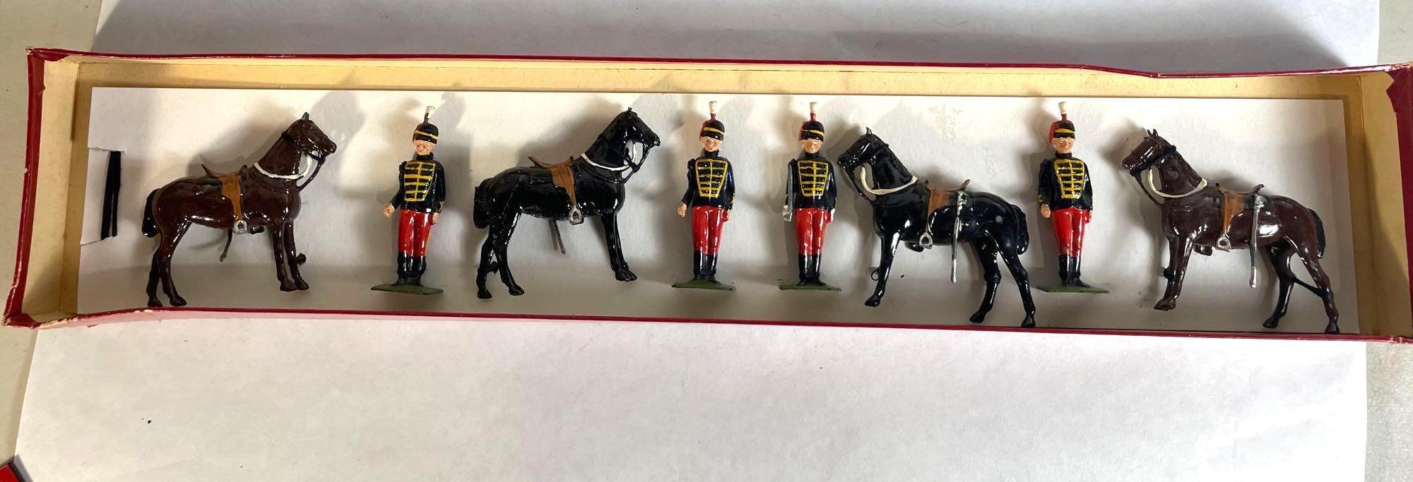 Britains "11th Hussars (prince Albert's Own)(Dismounted)," 8-Pc Lead Figurines w/ Original Box No.