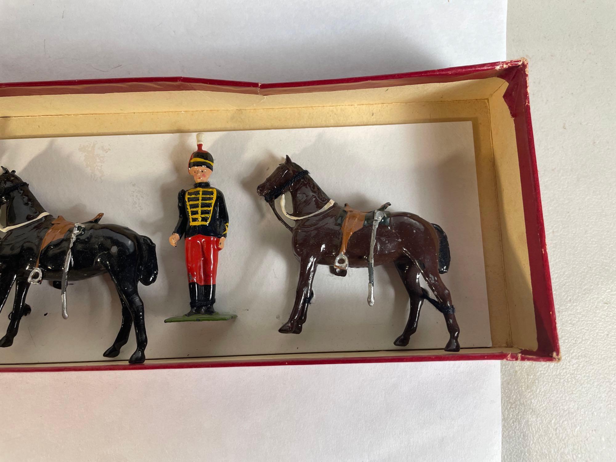 Britains "11th Hussars (prince Albert's Own)(Dismounted)," 8-Pc Lead Figurines w/ Original Box No.