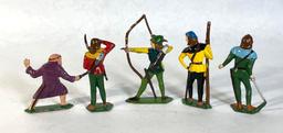 AHI Brand Toys "Robin Hood," 5-Pc Lead Figurine w/ Original Box