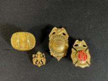 (4) Assorted metal badges and lapel pin's -see photo's-