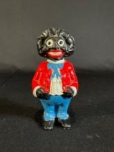 Rare John Harper Golliwog Black Americana Cast Iron Piggy Bank 6"h