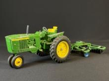 Vintage John Deere 3020 tractor w/ Eska John Deere drag disk Harrow