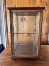 Small Maple and Glass Display Case