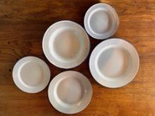 Set of 5 Porcelain plates