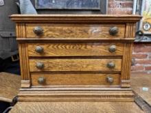 1900's Oak spool Cabinet