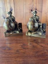 Columbus Brass Bookends