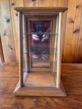Small Oak Display case with 3 shelves