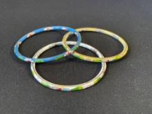 Set of 3 Inlaid Bangles