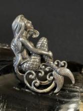 Large Heavy Sterling Silver Mermaid Ring