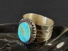 Sterling Silver and Turquoise Ring