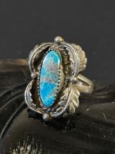 Vintage and Sterling Turquoise Ring