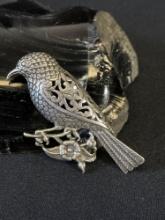 Sterling Silver Bird Pin