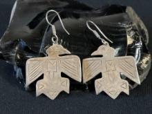 Sterling Silver Native American Bird Earrings