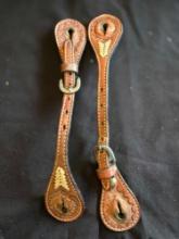 Western Leather spur straps