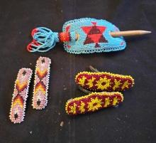 Native American Beaded Hair Accessories