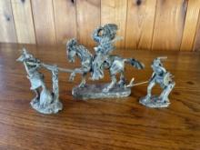 Pewter Indian figurines
