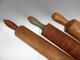 GROUP OF 3 OLD ROLLING PINS