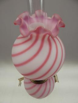 21" GWTW ROSALENE SPIRAL OPTIC CANDY STRIPE LAMP