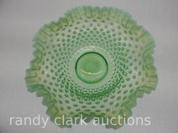 11" GREEN OPAL HOBNAIL BOWL