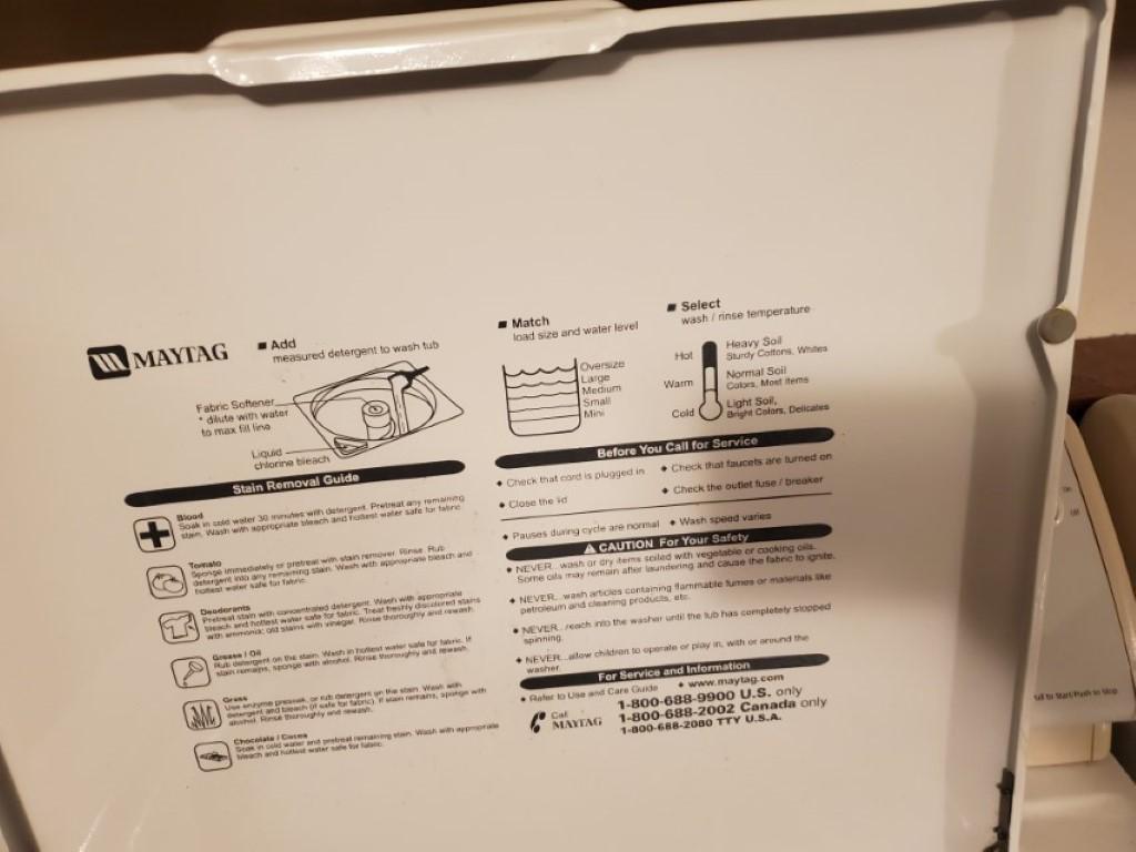 Maytag Commercial quality washer
