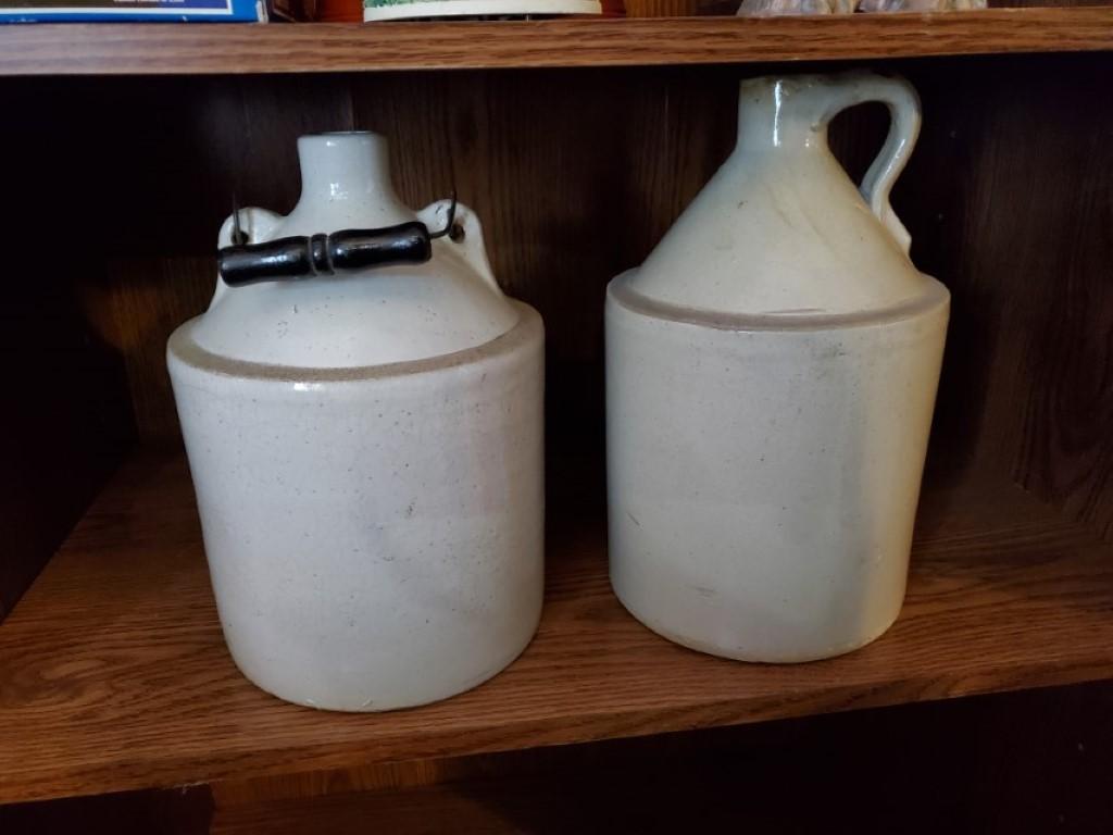 2 crockery jugs