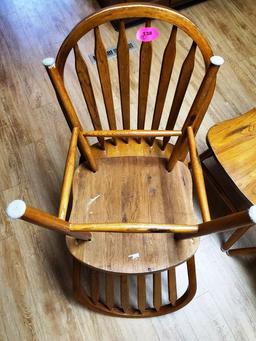 4 solid wood chairs