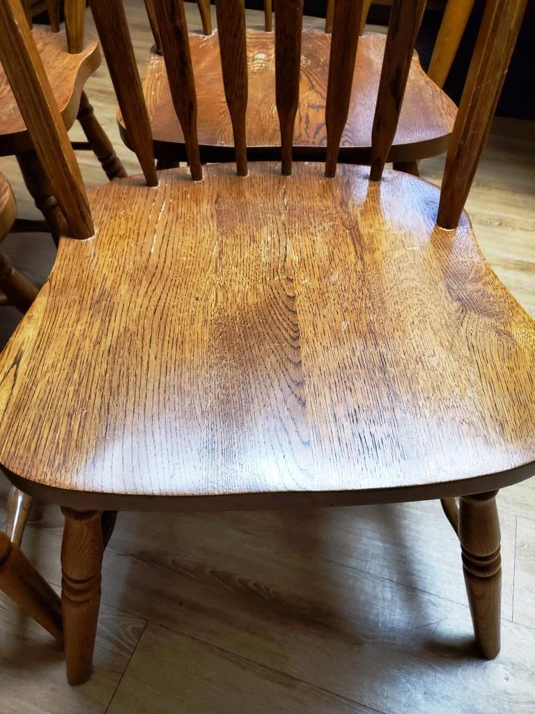 4 solid wood chairs