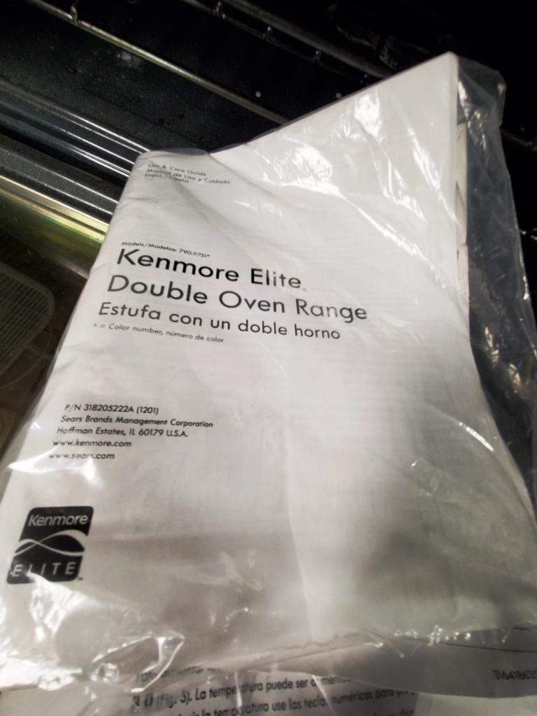 Kenmore Elite Stainless Steel Double Oven Range