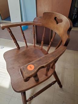 Wooden Barrel Chair