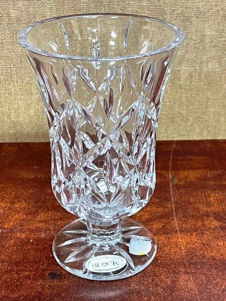 Crystal Vase and serving platter