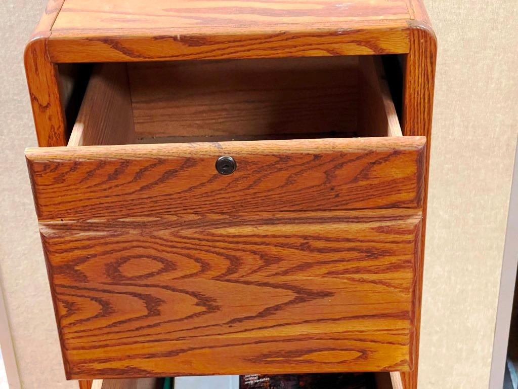 Large Wooden File Cabinet