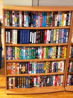 Shelf and VHS tapes