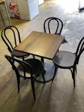 Café style table and chairs