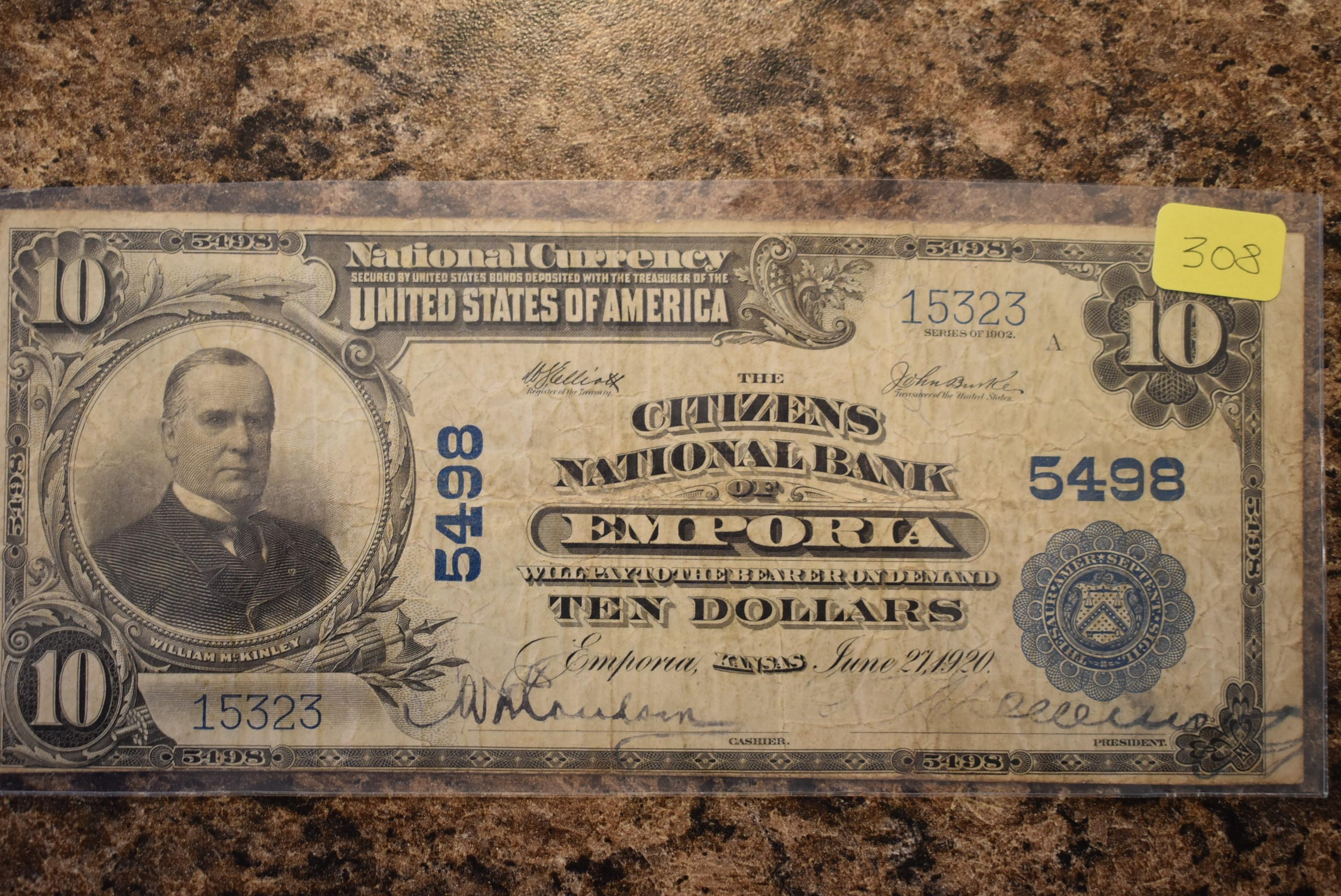 $10 NAT. BANK NOTE