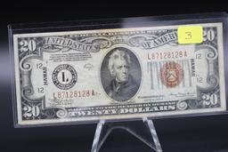 $20 FED. RES. NOTE "HAWAII"
