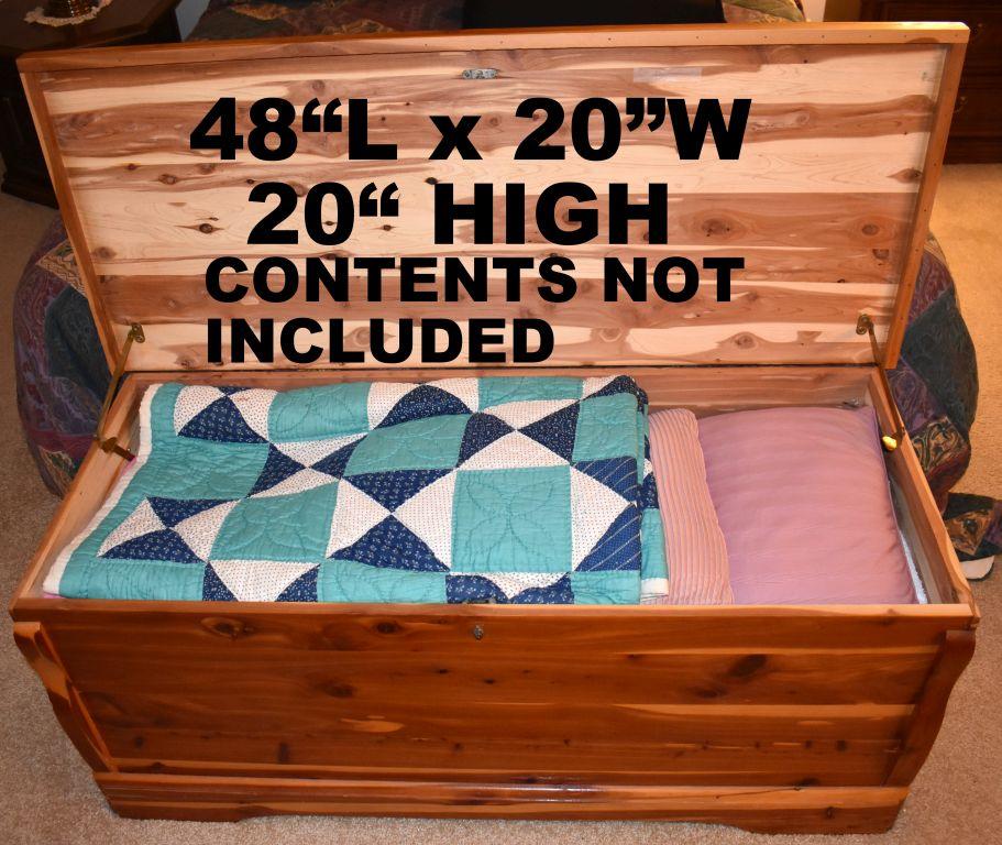 CEDAR CHEST PLUS 2 CUSTOM MADE COVERS. New Cedar Chests are $300-$500. Buy This One Instead!!!
