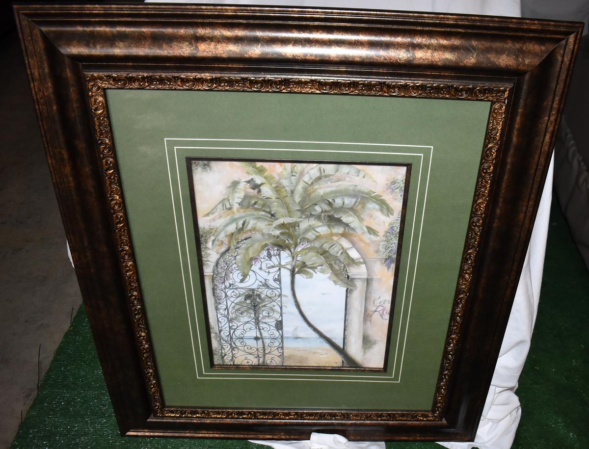 FRAMED PRINT OF LOVELY, TROPICAL PALM TREES