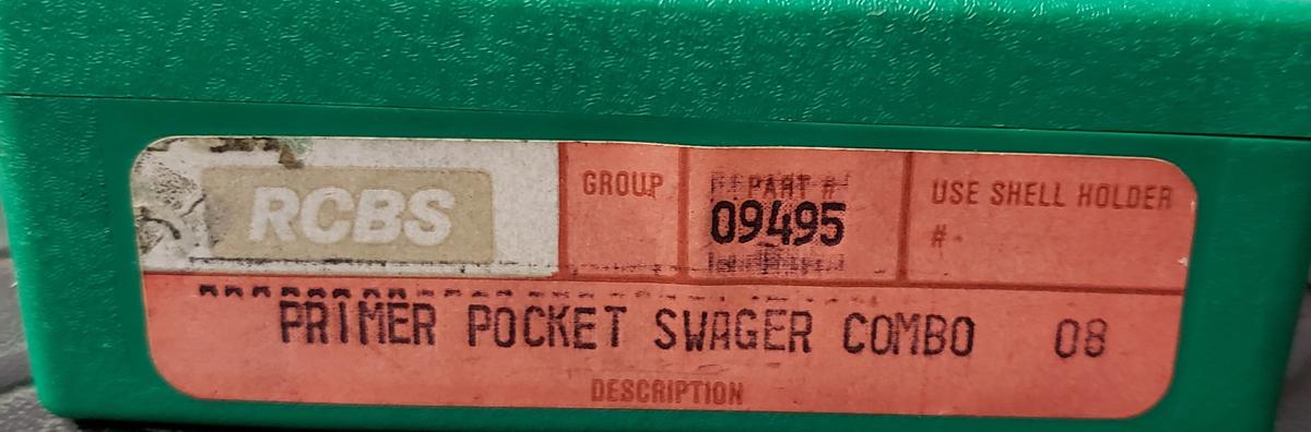 RCBS #09495 PRIMER POCKET SWAGER COMBO 08