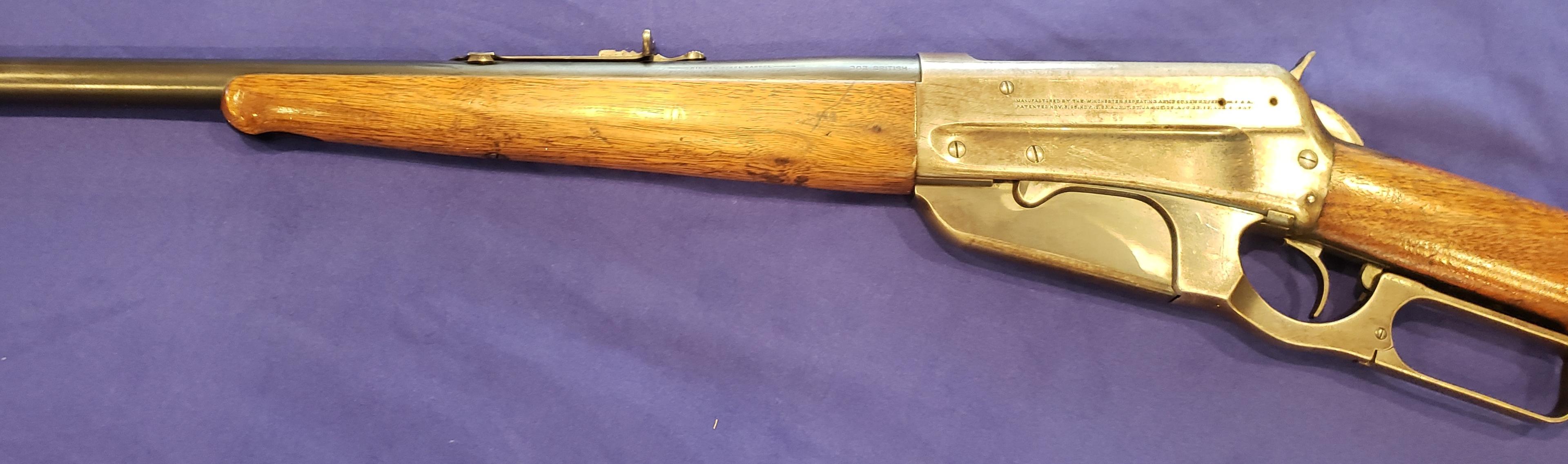 WINCHESTER MODEL 1895 LEVER ACTION .303 BRITISH, RARE VERY DESIRABLE CALIBER IN VERY GOOD CONDITION