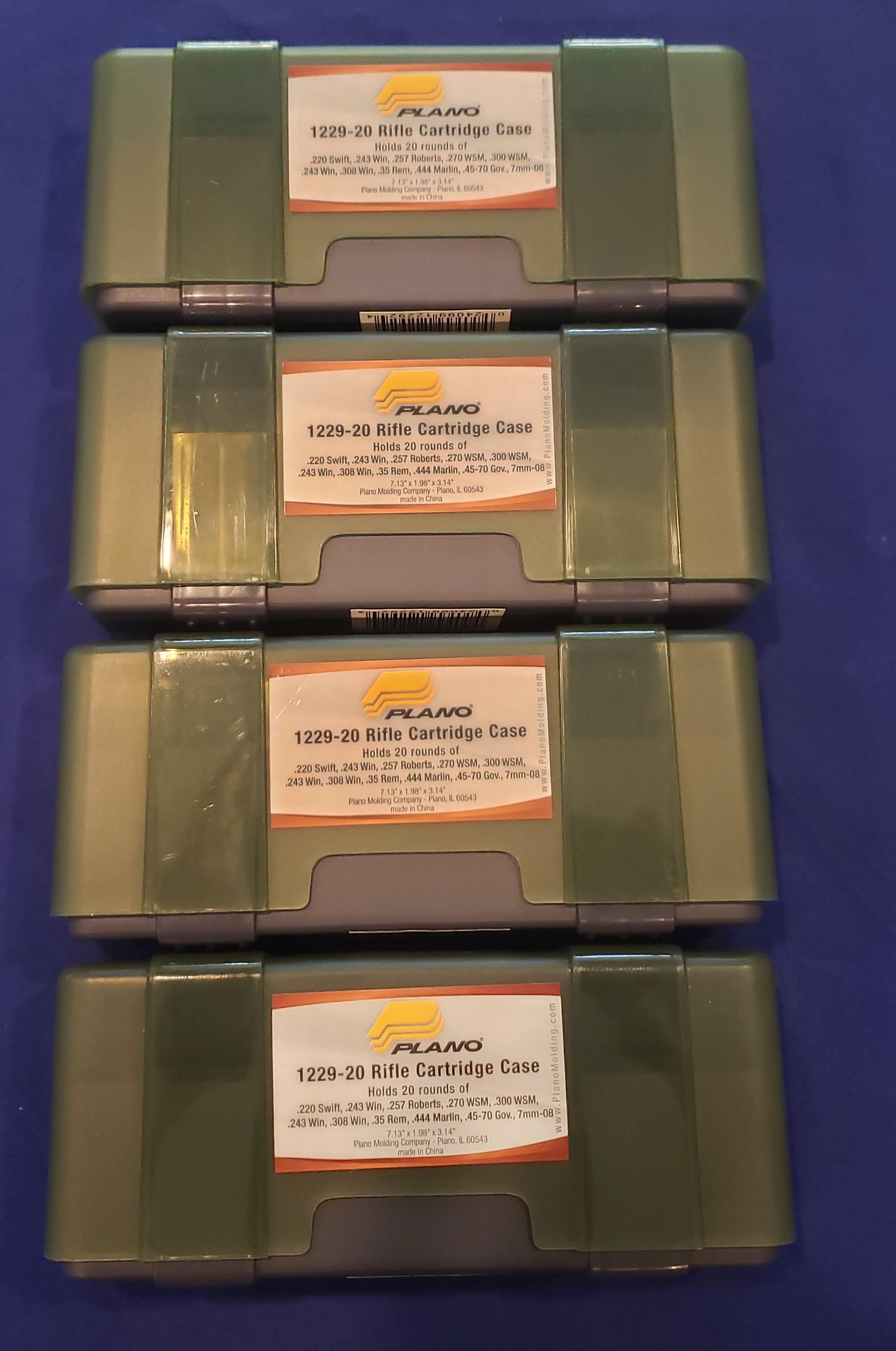 PLANO RIFLE CARTRIDGE CASES NEW QTY 4