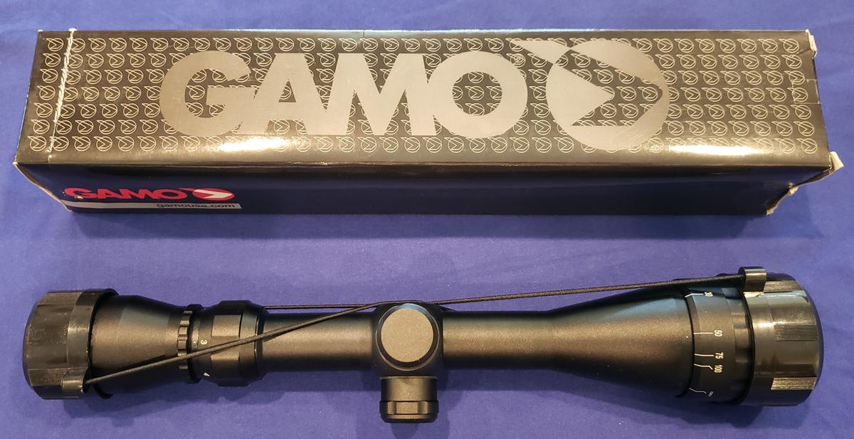 GAMO AIR RIFLE SCOPE, 3-9X40MM, NEW IN BOX, PART # VF39X40AOWR