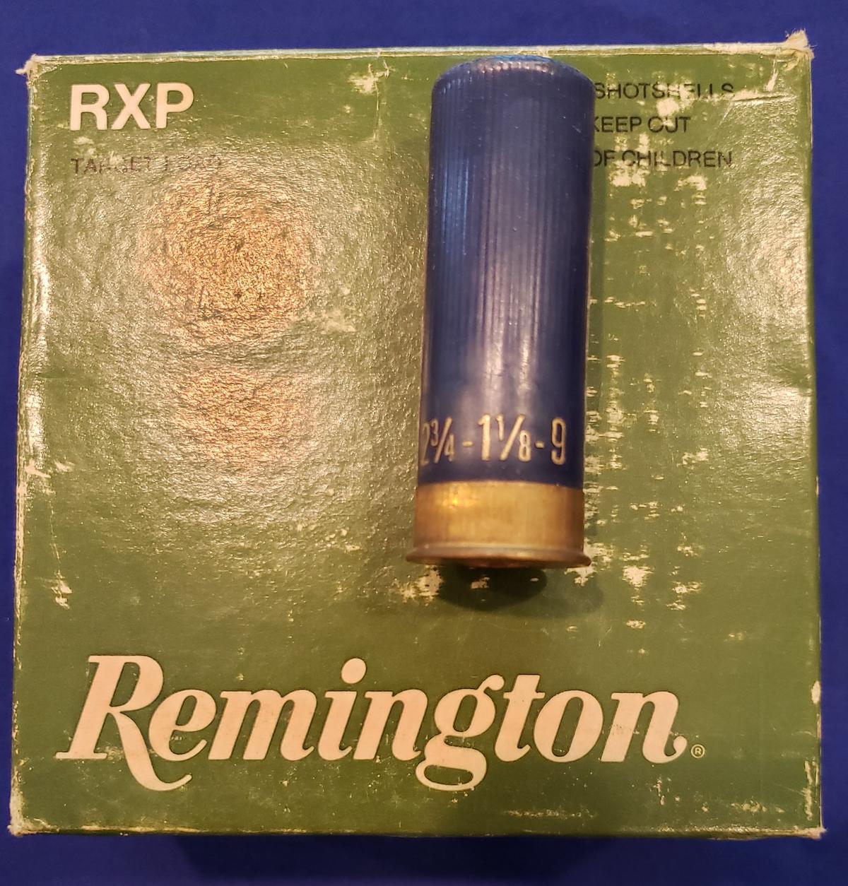 AMMO, 12GA VINTAGE REMINGTON RXP, FULL BOX