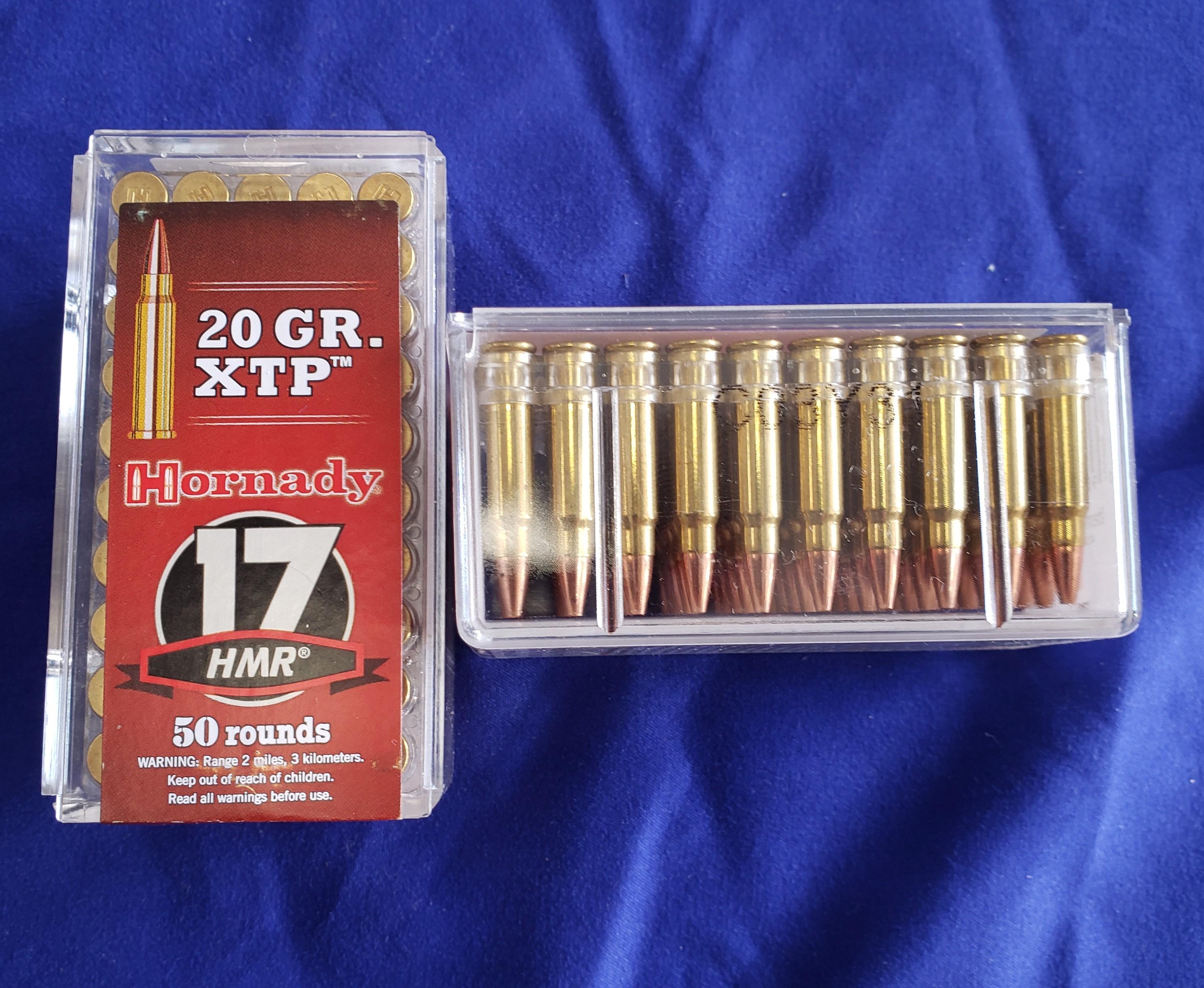 HORNADY .17 HMR 20GR XTP… 100 RDS