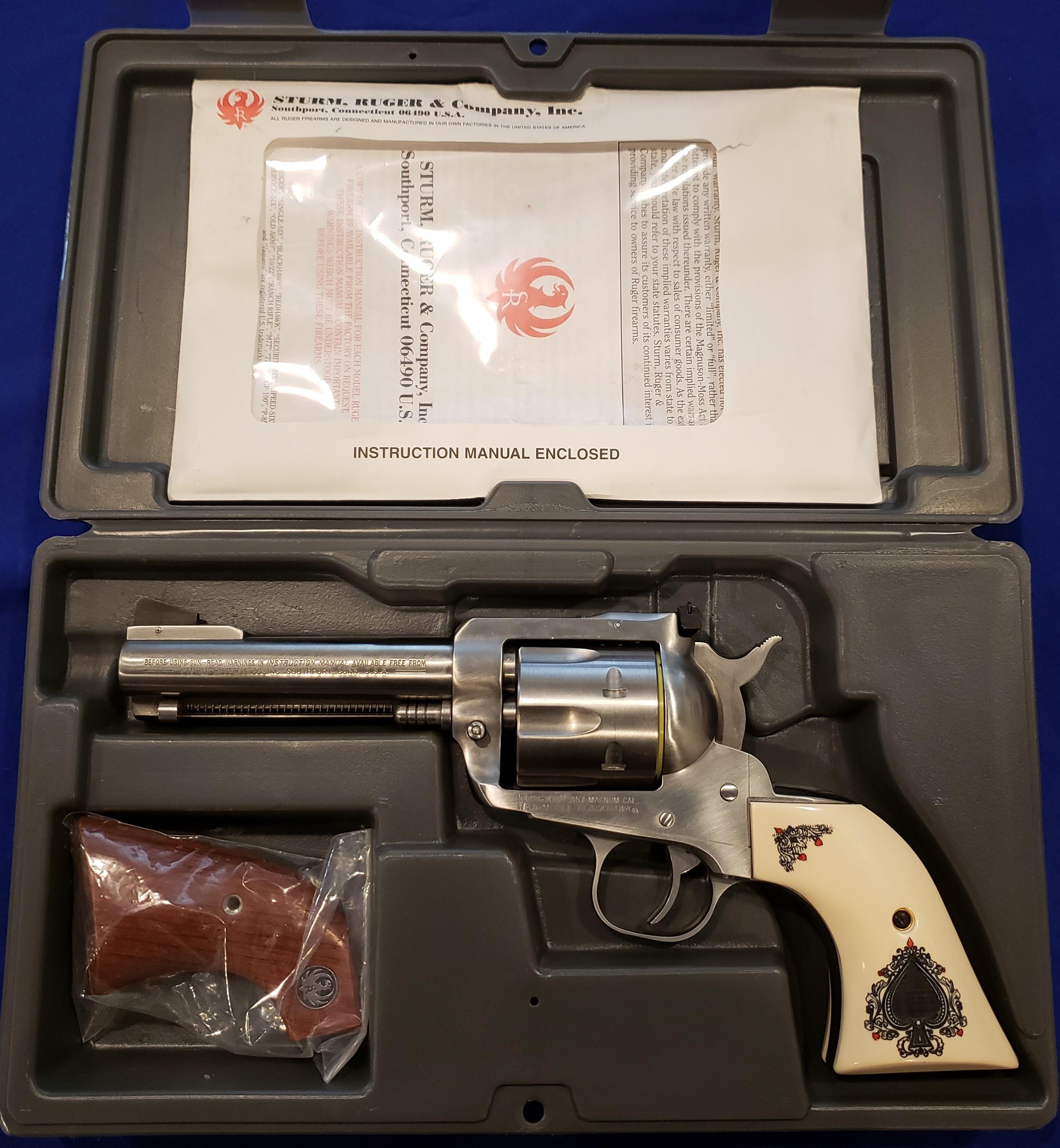 RUGER NEW MODEL BLACKHAWK .357 STAINLESS REVOLVER - NEW IN BOX