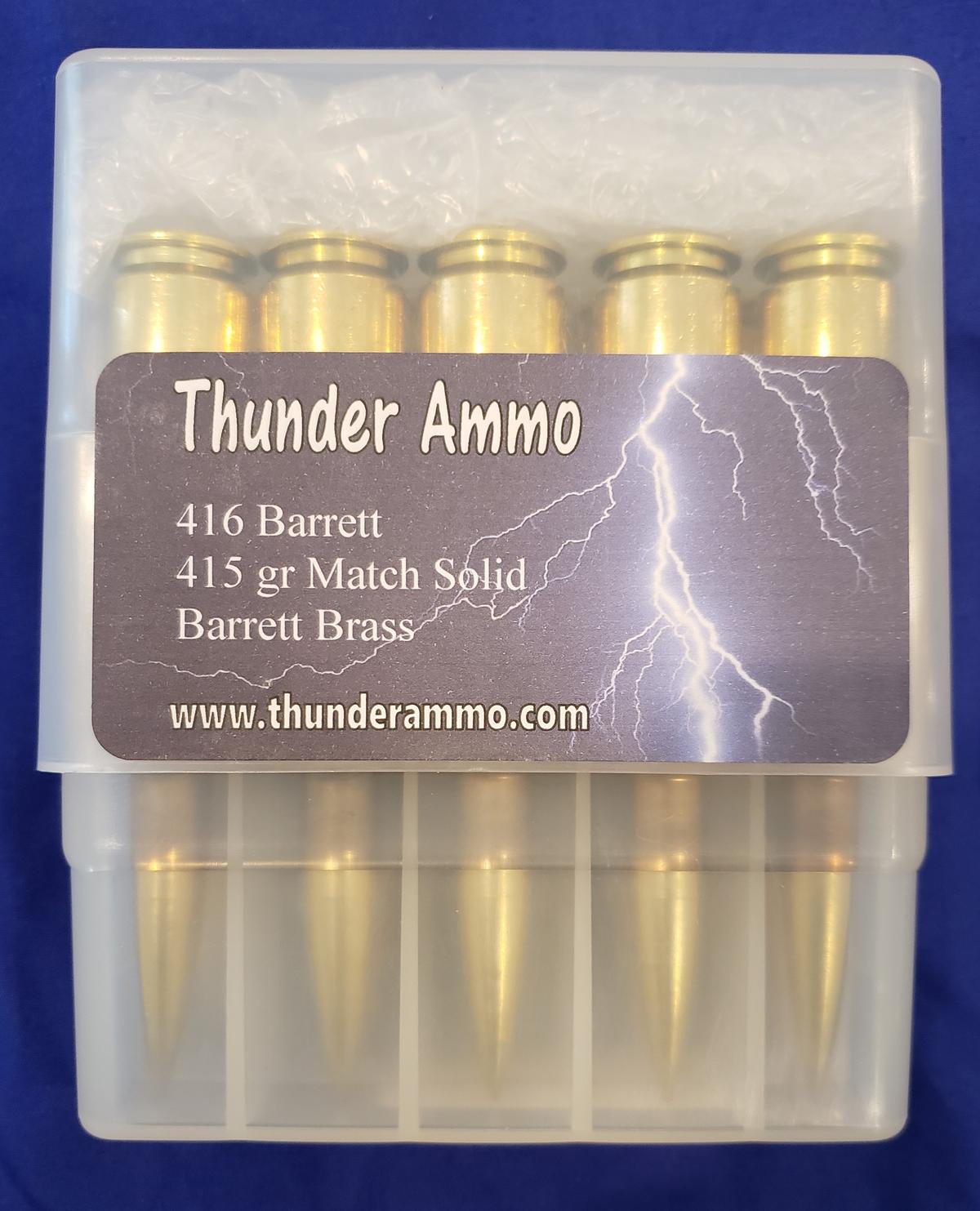 AMMO BARRETT .416 THUNDER AMMO 415GR COPPER MATCH