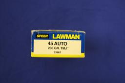 Speer/LawManufactured 45 Auto ammo